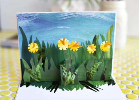 Pop-up thank you card.